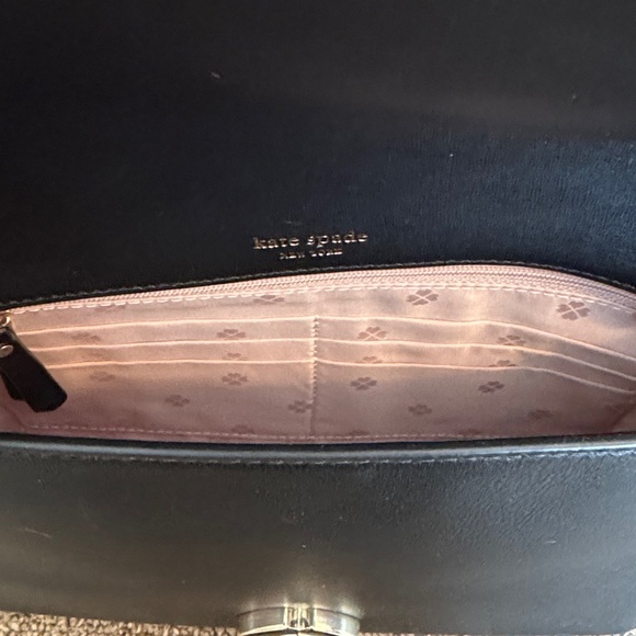 Kate Spade Amelia Black Twistlock Medium Convertible Chain Shoulder Bag - Picture 11 of 13